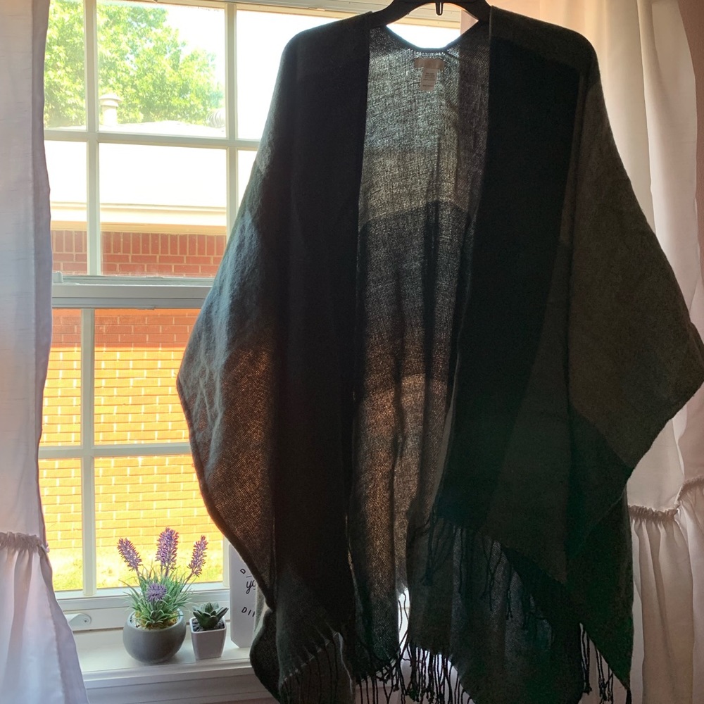 Open blanket style sweater